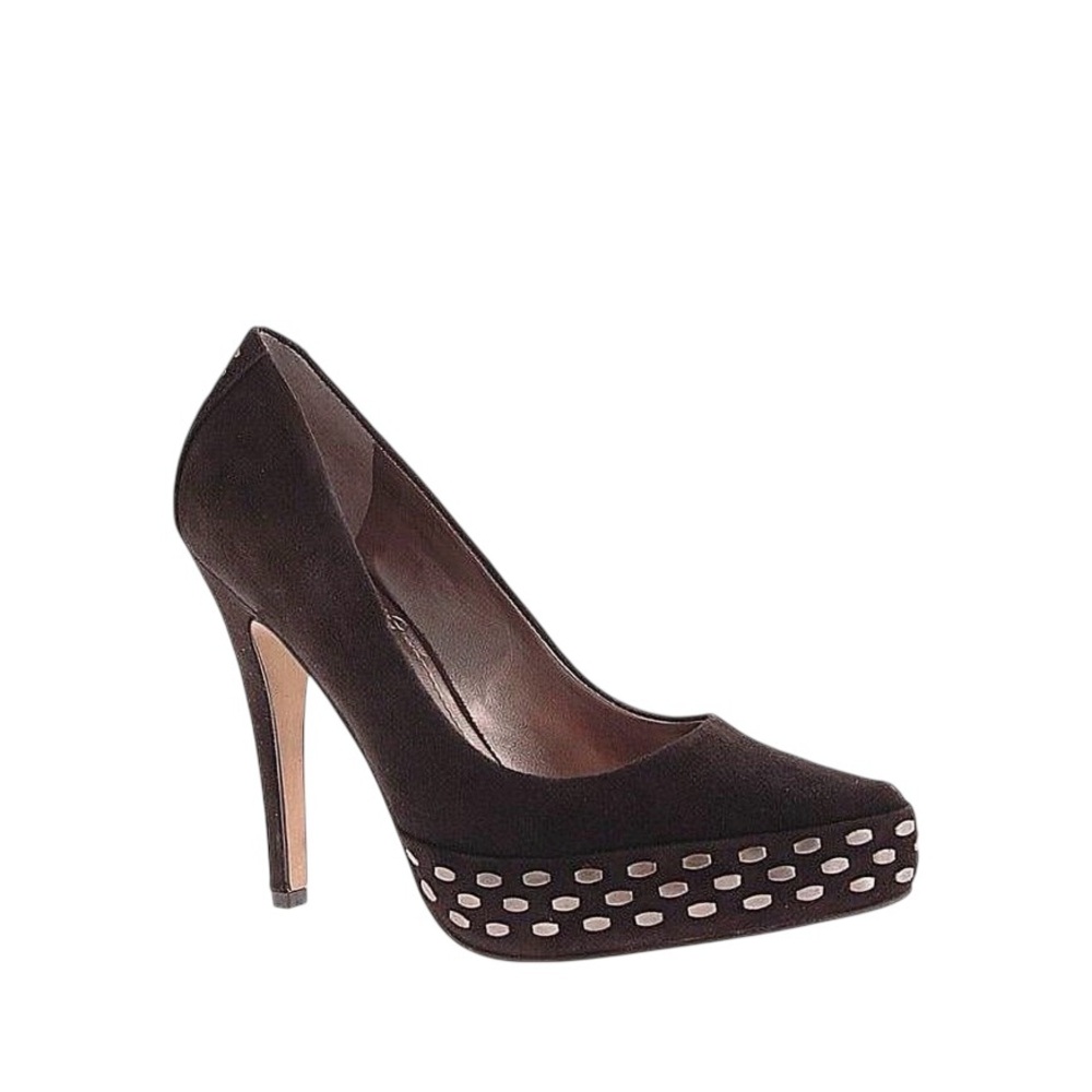 Vince Camuto•Marla Black Leather Studded Platform Heels